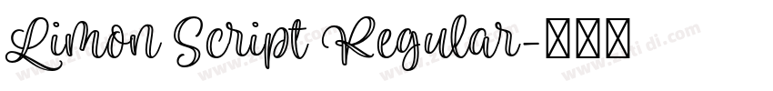 Limon Script Regular字体转换
